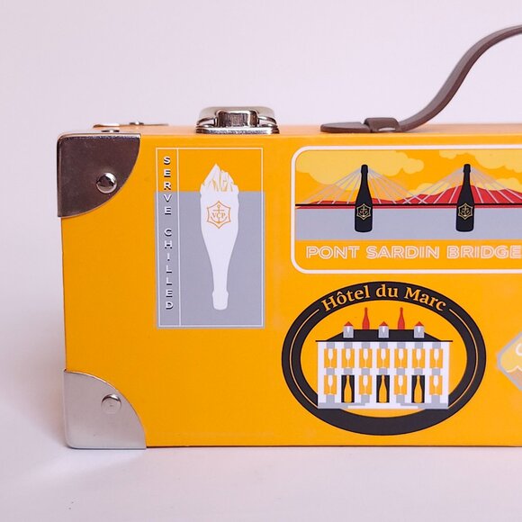 Veuve Clicquot Steamer Trunk Wine Cooler Box EUC Clicquot Cruise PARIS Mont Veuv - Picture 8 of 11